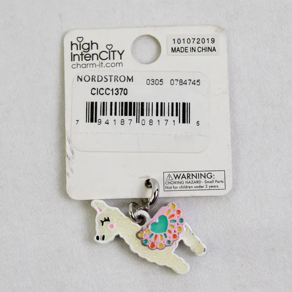 Charm-it Glitter Llama Charm by High IntenCITY