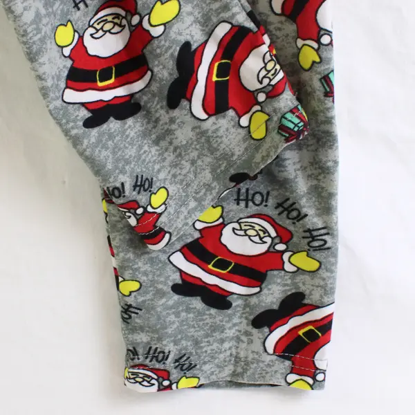 Mayfair Ho Ho Ho Santa Print Gray Pajama Bottoms Women's Size XL