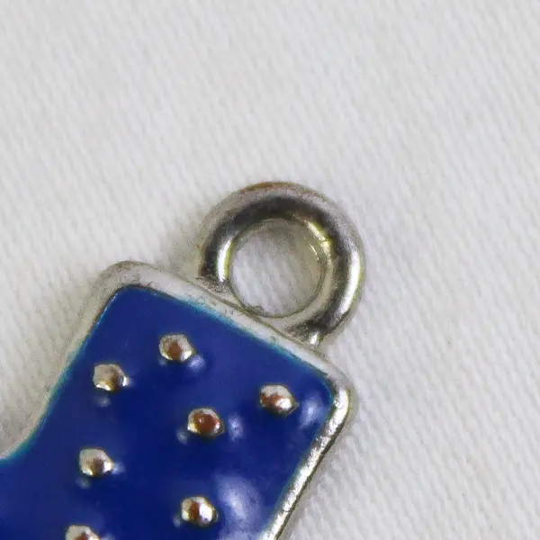 American Flag Cross Pendant Religious Faith USA Red White Blue Enamel