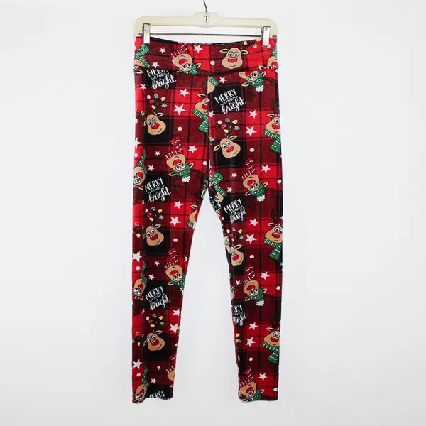 Lot of 3 No Boundaries Christmas-Themed  Pajama Pants Juniors' Size Large 11-13