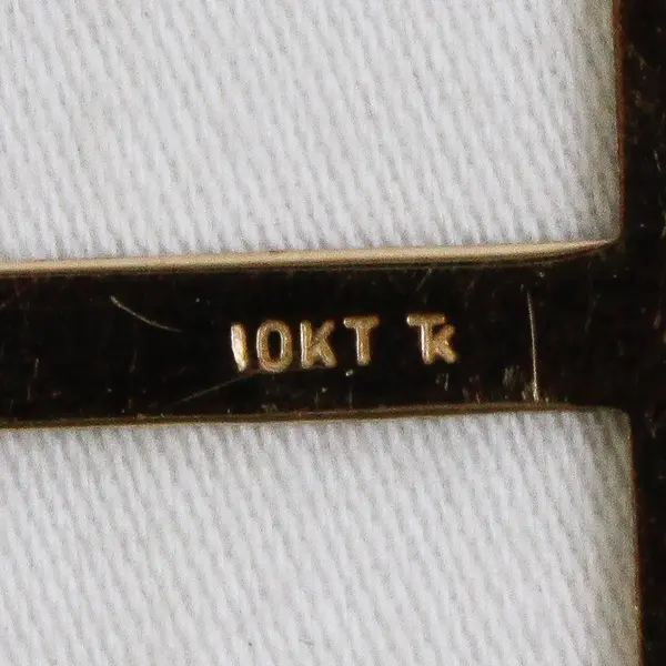 10K Yellow Gold Cross Diamond Cut Gold Crucifix Charm Nugget