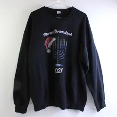 Gildan Merry Chrismukkah 2021 Black Sweatshirt Men's Size XL
