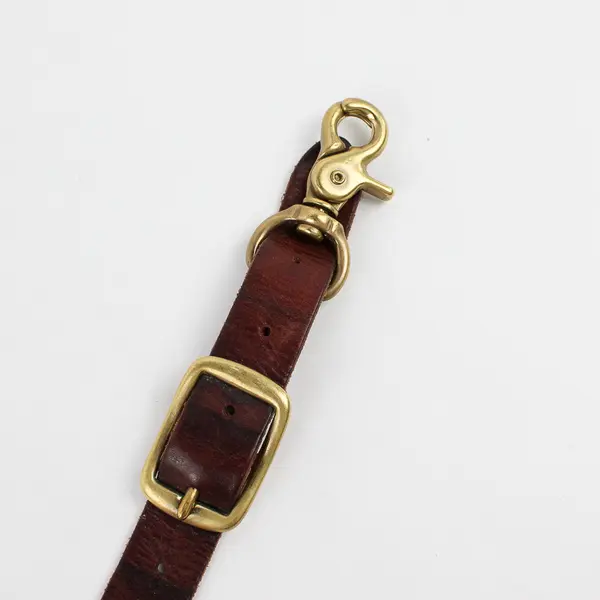 Retro Y-Back Brass Hardware Leather Suspenders Men's Size XL