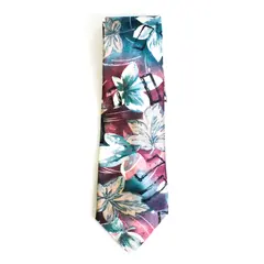 Surrey Multicolor Leaf Print Men's Necktie 61"