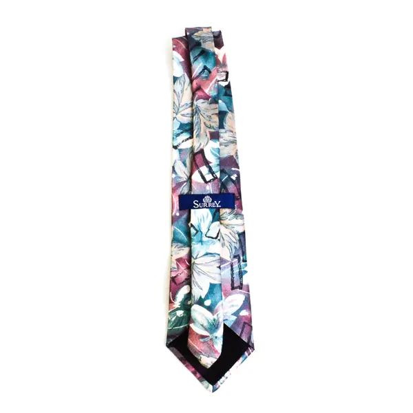 Surrey Multicolor Leaf Print Men's Necktie 61"