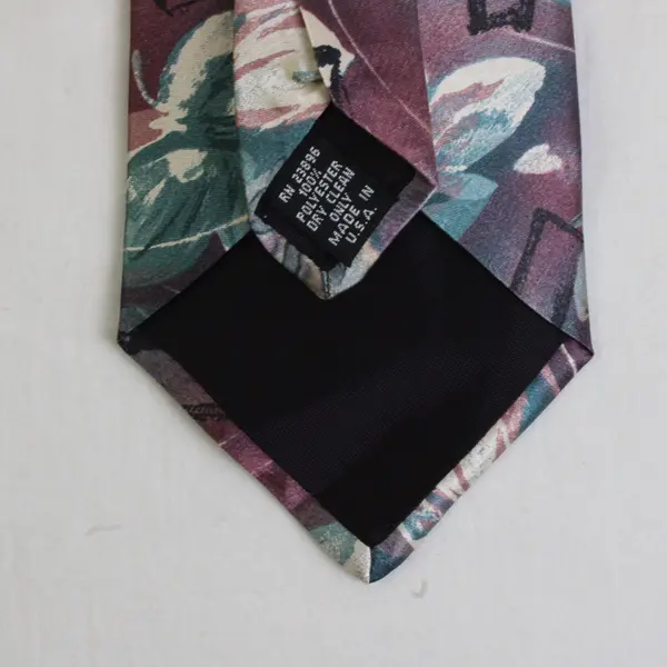 Surrey Multicolor Leaf Print Men's Necktie 61"