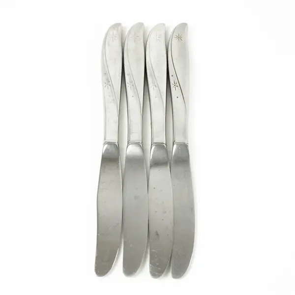 Lot Of 4 Oneida Silver Twin Star (Stainless) Flatware Dinner Knives 9.75" Long