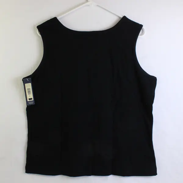  NWT Cherokee Ebony Black Cotton Tank Top Women's Size XL
