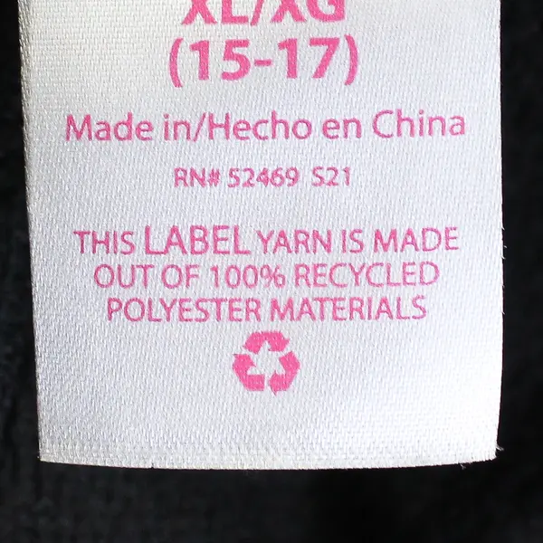 No Boundaries Solid Black Leggings Juniors' Size XL 15-17