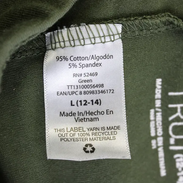 Time And Tru Army Green Leggings Women's Size Large 12-14