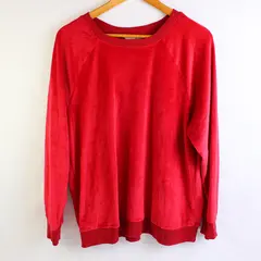 Secret Treasures Fuzzy Red Long-Sleeved Pajama Top Women's XL 16-18