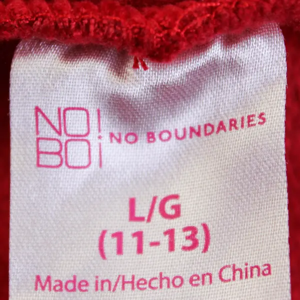 No Boundaries Fuzzy Red Pajama Bottoms Juniors' Large 11-13
