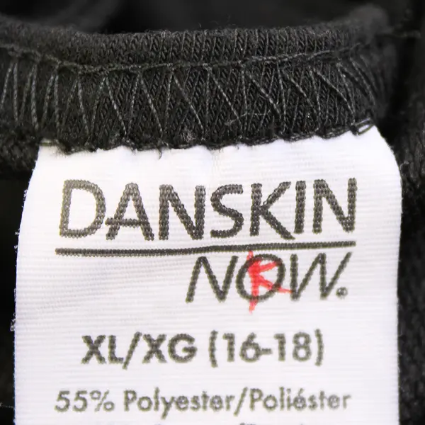 Danskin Now Solid Black Long-Sleeved Crisscross Back Top Women's Size XL 16-18