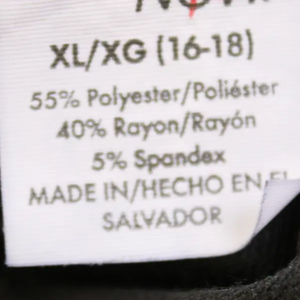 Danskin Now Solid Black Long-Sleeved Crisscross Back Top Women's Size XL 16-18