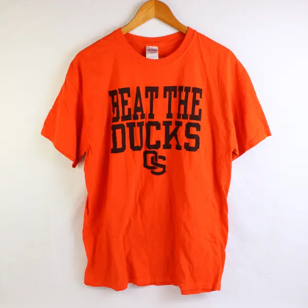 Gildan Oregon State Beat The Ducks Orange Short-Sleeved T-Shirt Men's Size Large
