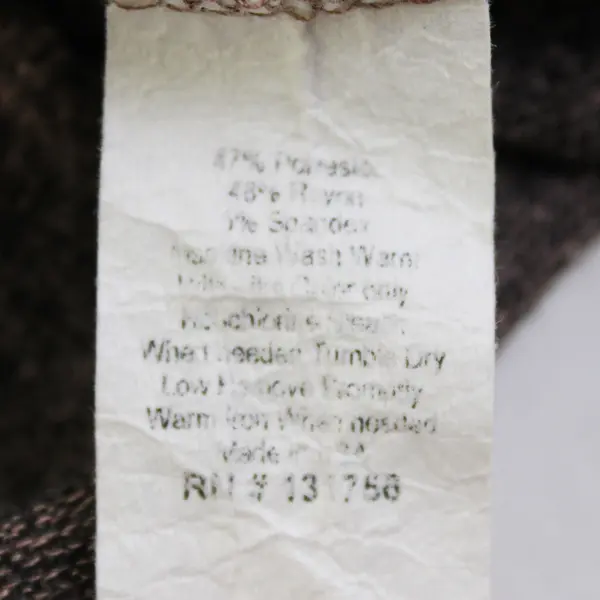 Siva Seventy Deluxe Brown Leopard Graphic V-Neck Sweatshirt Women's Large