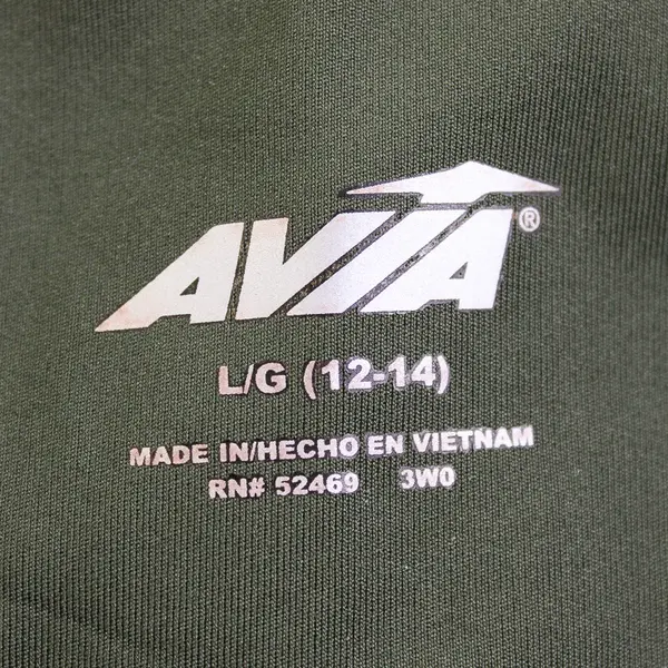 Avia Army Green Mid-Calf Leggings Women's Large 12-14