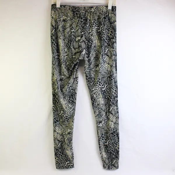 Bobbie Brooks Gray Animal Print Leggings Women's Size Large
