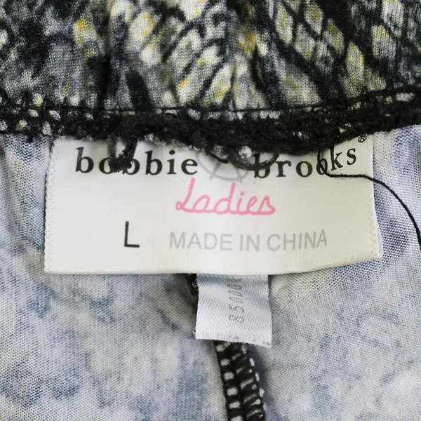 Bobbie Brooks Gray Animal Print Leggings Women's Size Large