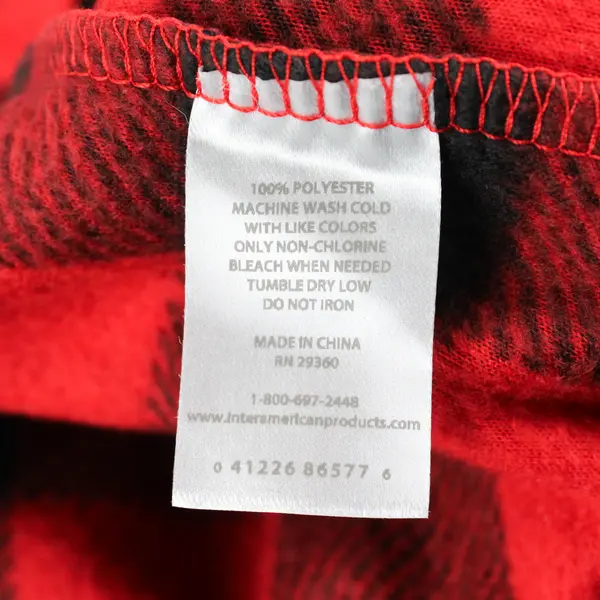 Holiday Home Red and Black Buffalo Check Fleece Pajama One Piece Women's XL