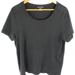 White Stag Solid Black Short-Sleeved Boat Neck T-Shirt Women's XL 16-18