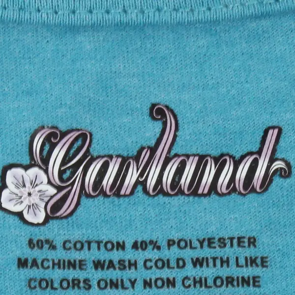 Garland Turquoise Blue Long-Sleeved V-Neck T-Shirt Women's XL