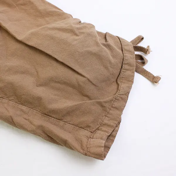 Gloria Vanderbilt Brown Drawstring Shorts Women's Size Small FLAWED