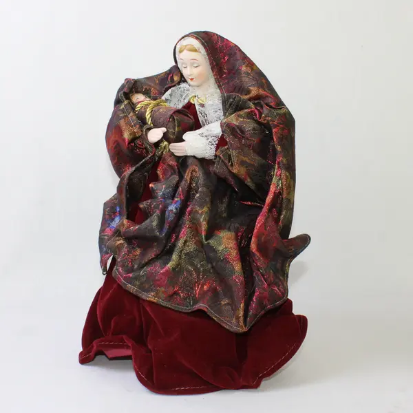 Traditions 12" Fabric/Porcelain Nativity Set Holy Family Mary Joseph Jesus