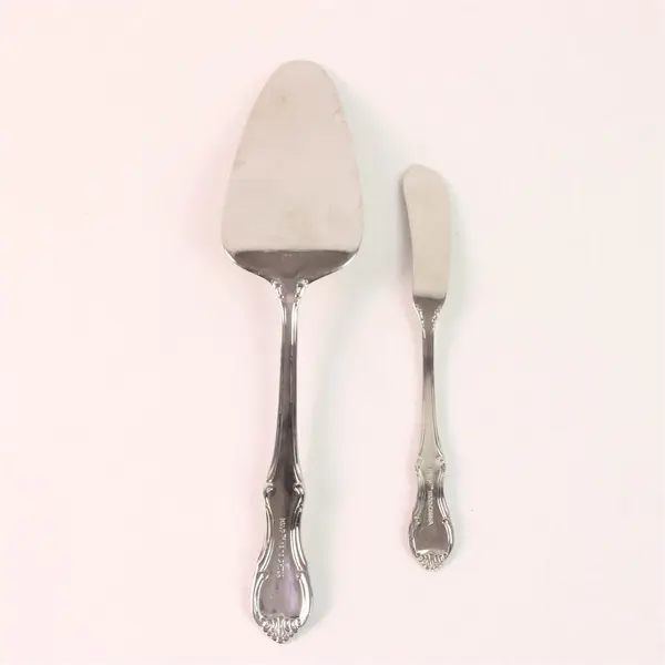 Lot of 2 RSVP Brand RXV11 Pattern 18/10 SS Pie Server Butter Knife Rare HTF 