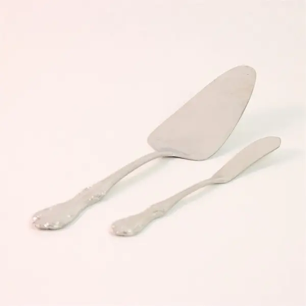 Lot of 2 RSVP Brand RXV11 Pattern 18/10 SS Pie Server Butter Knife Rare HTF 