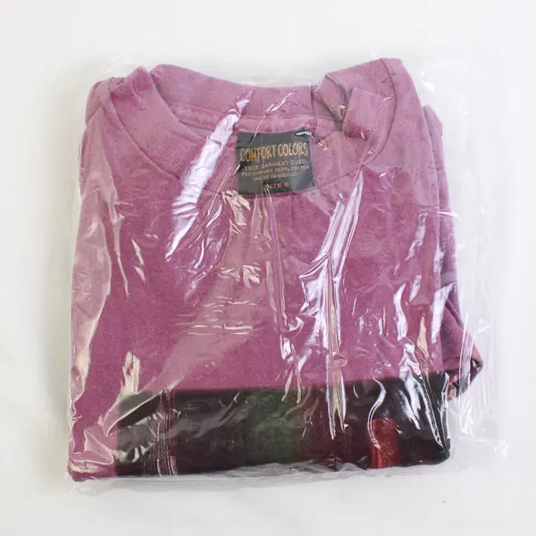 Vtg Comfort Colors Adult S Purple Totem Pole Graphic Short Sleeve T-Shirt New