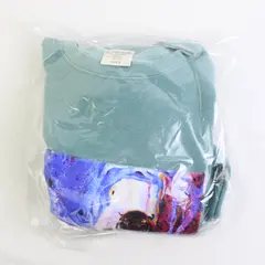 NWOT Vtg Comfort Colors Adult S Teal Tiger Graphic Crew Neck Pullover Sweater