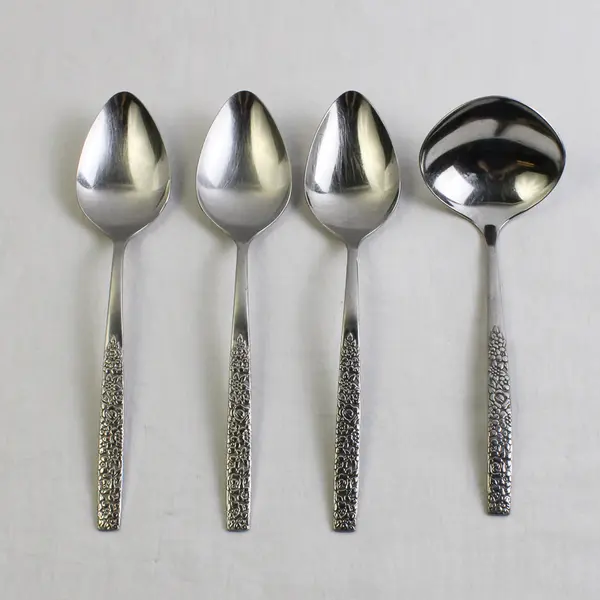 Lot of 4 Oneida Silver Montage Pattern Black Accent SS Serving Pieces Rare HTF