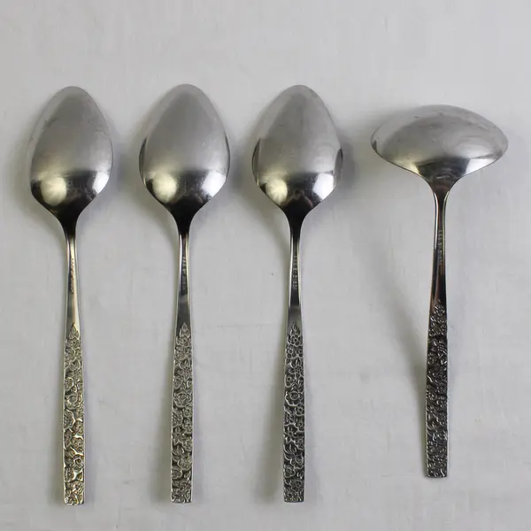 Lot of 4 Oneida Silver Montage Pattern Black Accent SS Serving Pieces Rare HTF