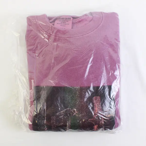 NWOT Vtg Comfort Colors Adult S Purple Totem Pole Graphic Pullover Sweater