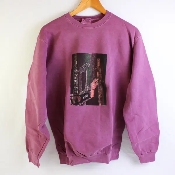 NWOT Vtg Comfort Colors Adult S Purple Totem Pole Graphic Pullover Sweater