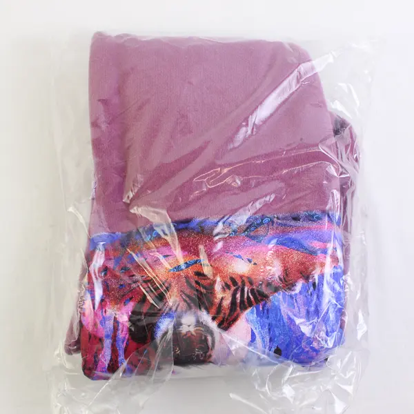 NWOT Vtg Comfort Colors Adult S Purple Tiger Graphic Crew Neck Pullover Sweater