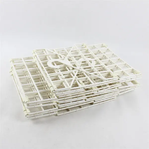 Hanging White Plastic Square Organizer 46" Long Closet Storage