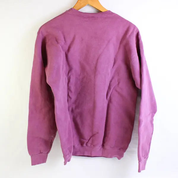 NWOT Vtg Comfort Colors Adult S Purple Sleeping Wolf Graphic Pullover Sweater