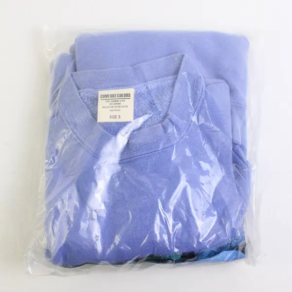 NWOT Vtg Comfort Colors Adult S Lilac Rhino Graphic Crew Neck Pullover Sweater