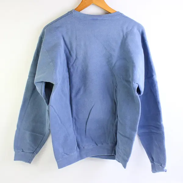 NWOT Vtg Comfort Colors Adult S Blue Tiger Graphic Crew Neck Pullover Sweater