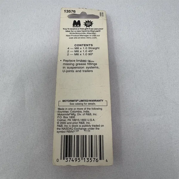 Dorman 13576 Metric Grease Fitting Assortment - Brake Pad/Shoe Hardware