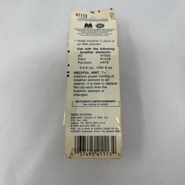 Breather Element Clips Set for Exhaust & Emission Systems 