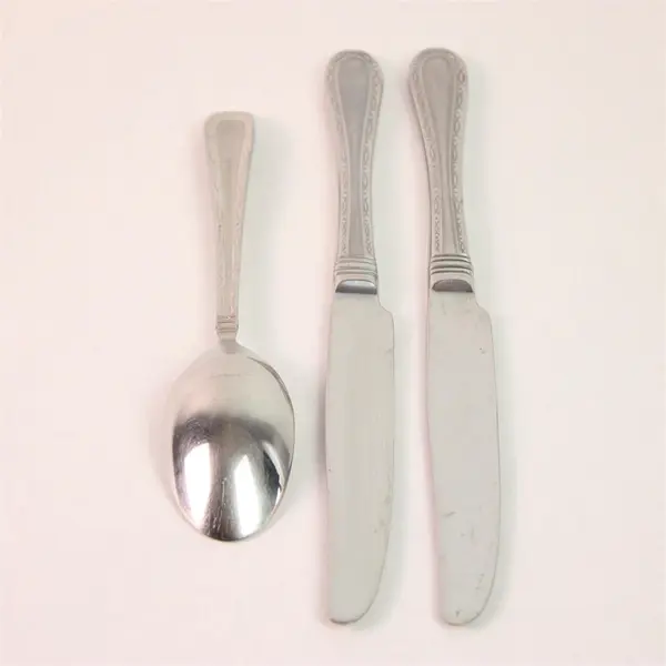 Lot of 3 Oneida Silver Merlot Pattern 18/10 SS 1 Soup Spoon 2 Knives Rare Pieces
