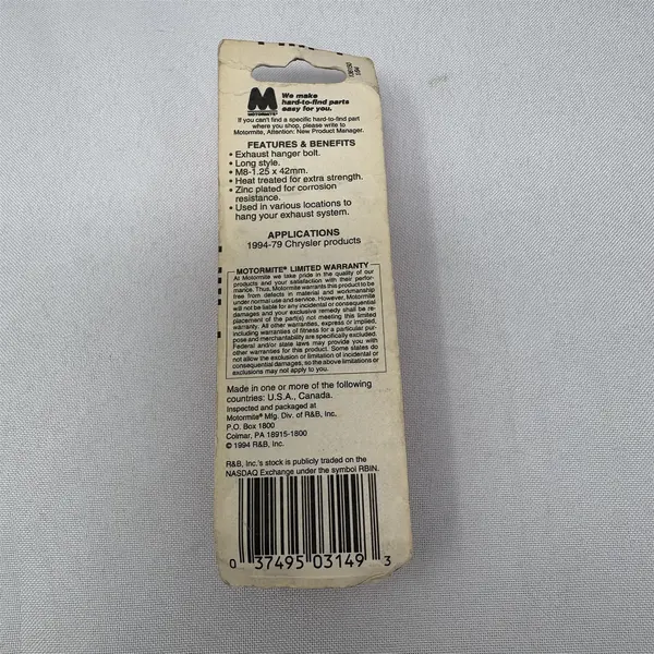 Dorman HELP 03149 Exhaust Bolt Mopar Dodge Chrysler Plymouth 1979-1994