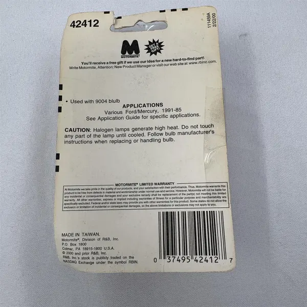 Dorman 42412 Headlight Bulb Retainer Direct Replacement New