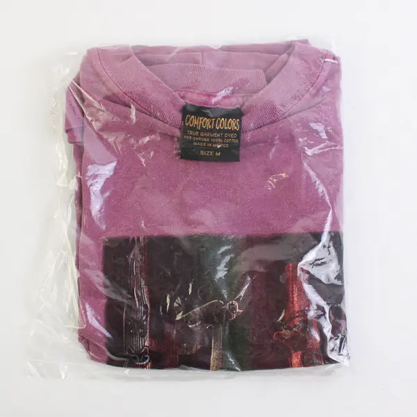 Vtg Comfort Colors Adult M Purple Totem Pole Graphic Short Sleeve T-Shirt NWOT