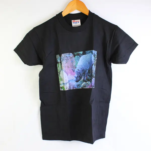 Vtg Hanes Beefy-T Youth M (10/12) Black Rhino Graphic Short Sleeve T-Shirt NWOT