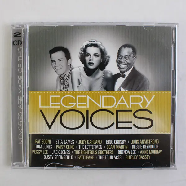 Double CD Legendary Voices:Pat Boone, Etta James, Bing Crosby, Judy Garland 2014