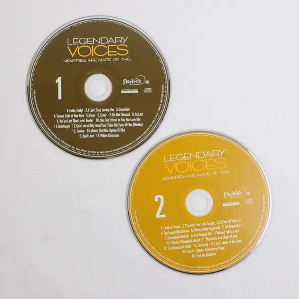 Double CD Legendary Voices:Pat Boone, Etta James, Bing Crosby, Judy Garland 2014